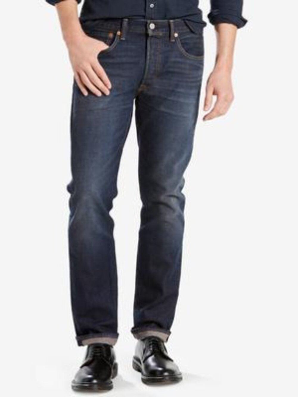 Levi's Men's 501 Original Fit Straight Fit Jean - Stretch, 34 36, Blue  NWT